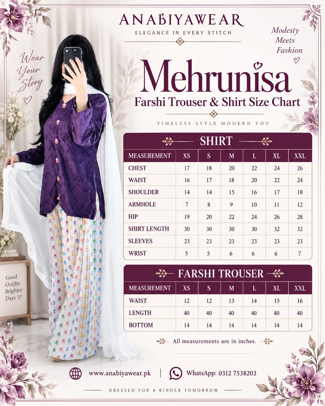 Mehrunisa – Premium Chikankari Farshi Trouser 3 Piece Suit