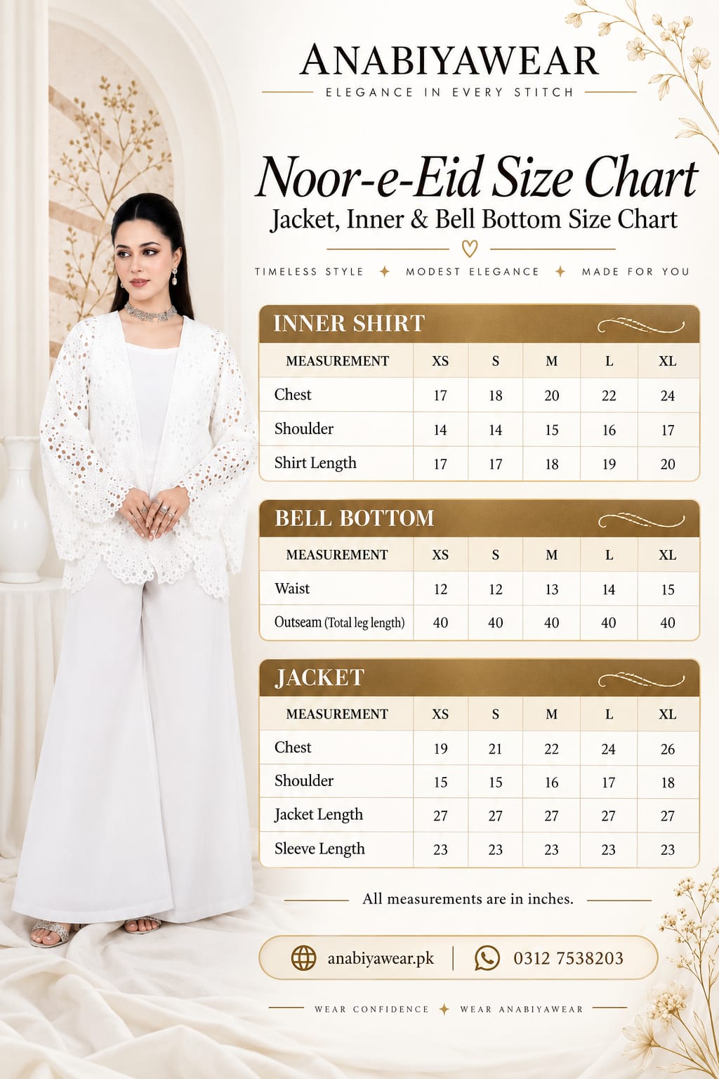 Noor-e-Eid – Chikan 3 Piece Festive Set