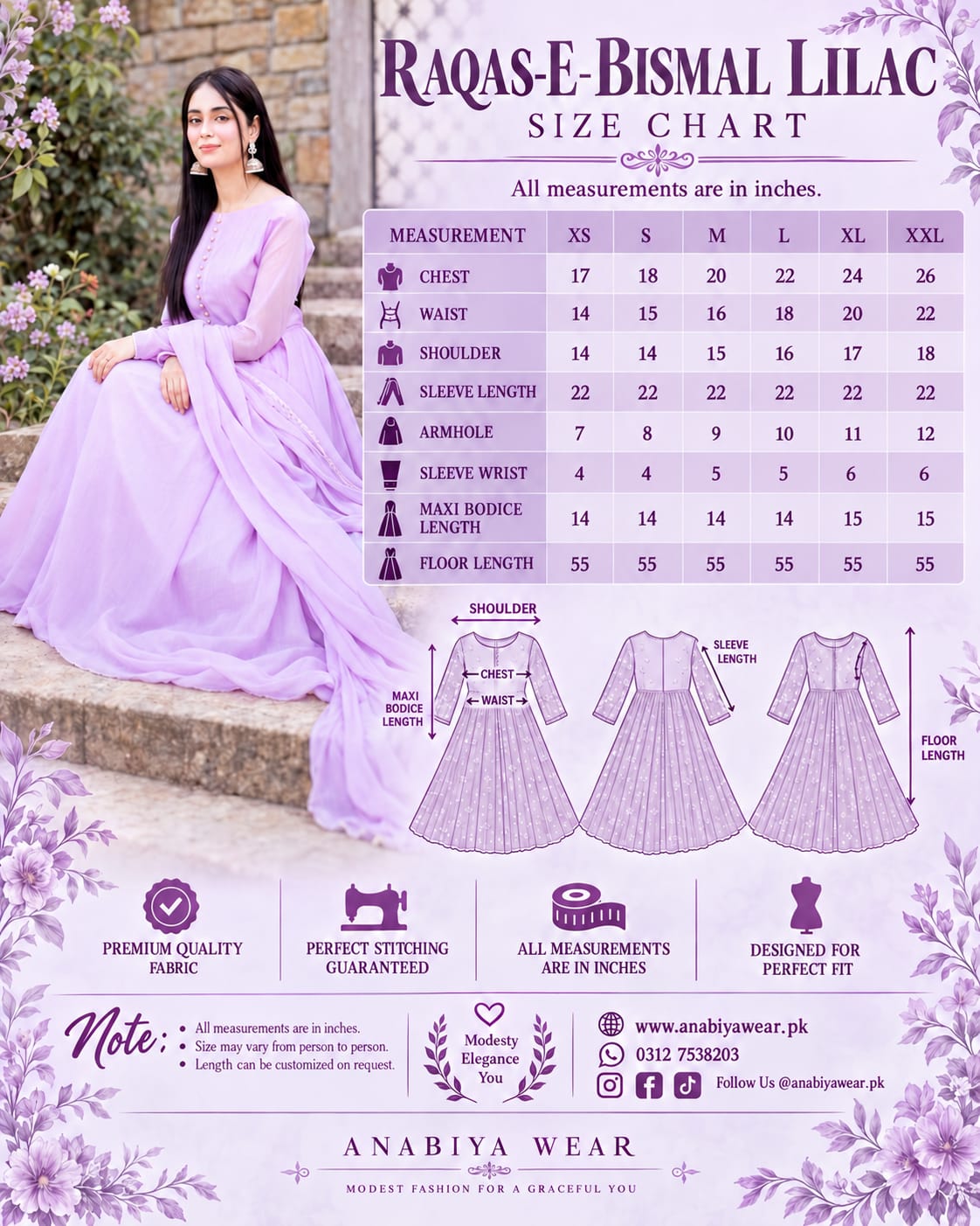 Raqs e Bismil Lilac Chiffon 2 Piece Frock with Cancan
