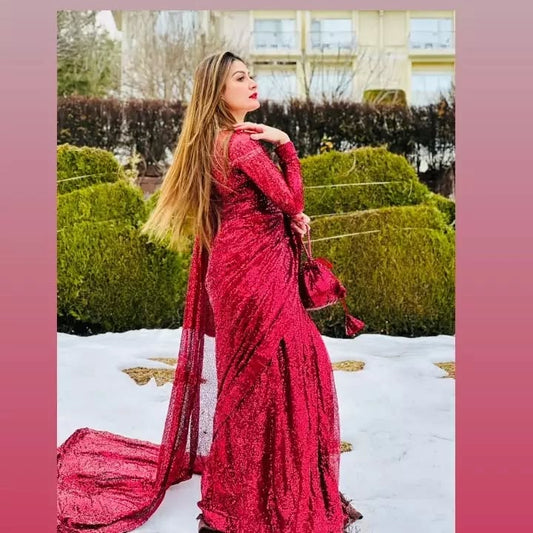 SNOWDROP SEQUNCE SAREE