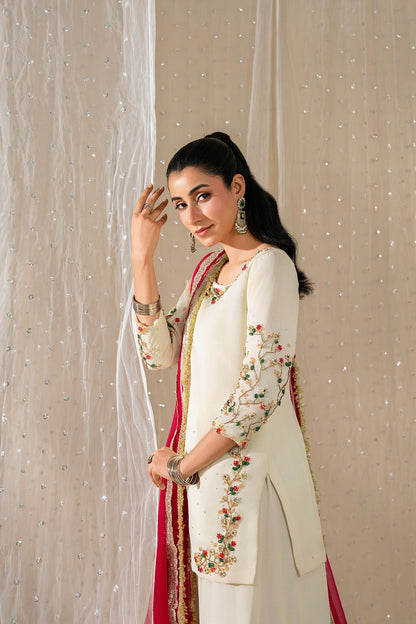Dove Blossom Gharara Set – Ready to Wear 3PC