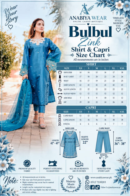 Bulbul Zink Katan Silk 3 Piece