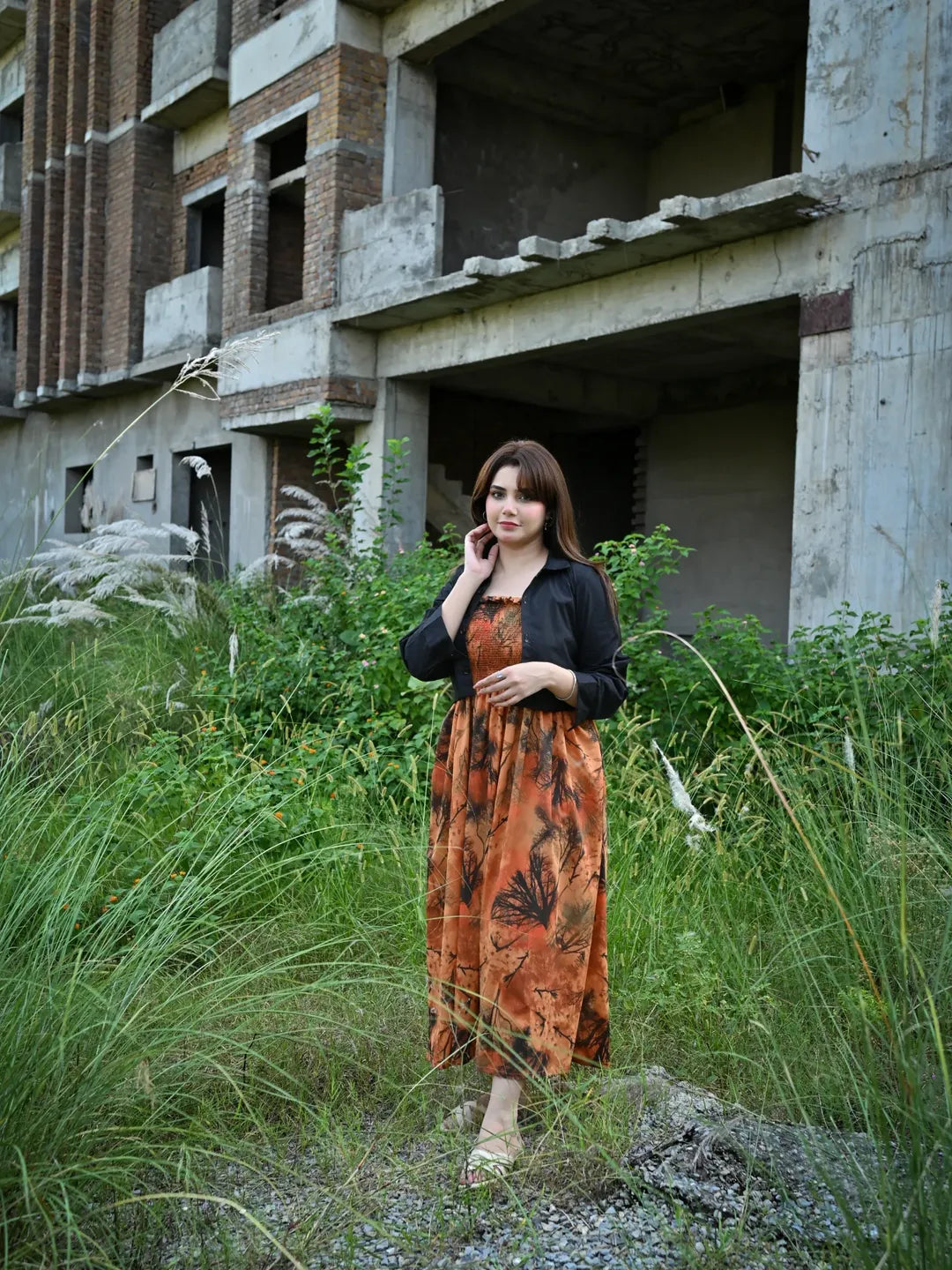 Casual Charm  – Georgette Long Maxi