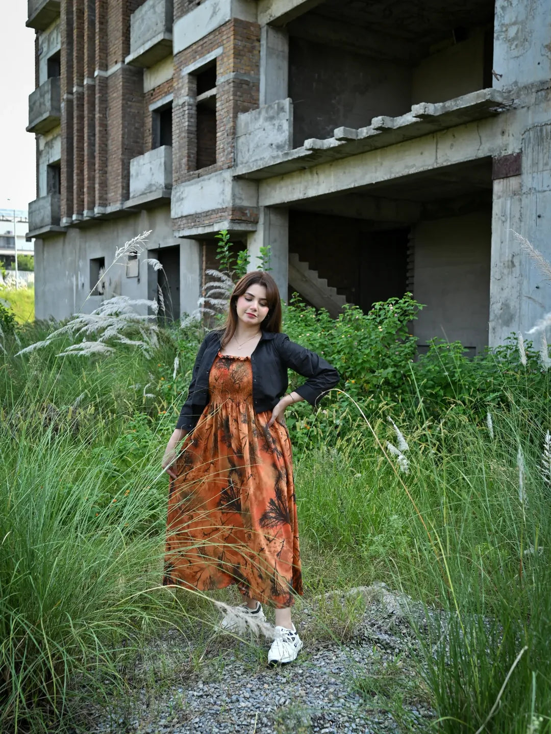 Casual Charm  – Georgette Long Maxi