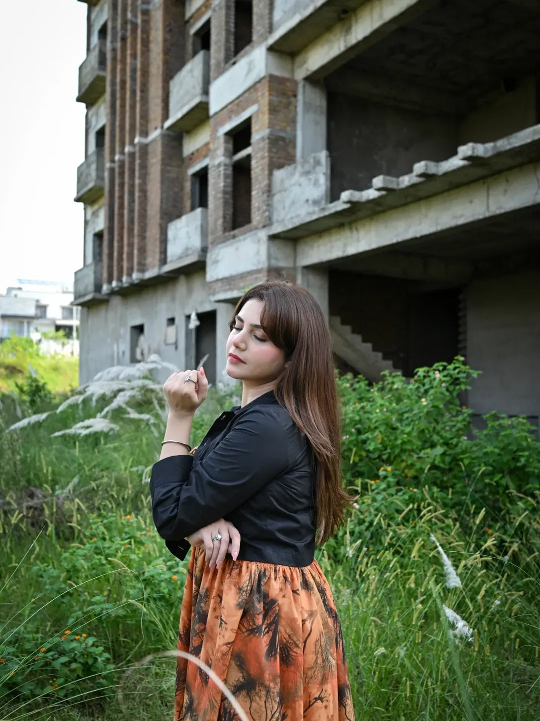 Casual Charm  – Georgette Long Maxi