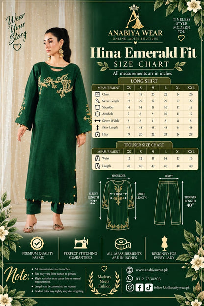 Hina Emerald Fit – Bottle Green Raw Silk 2-Piece Suit