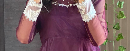 Rangrez Plum Organza Frock