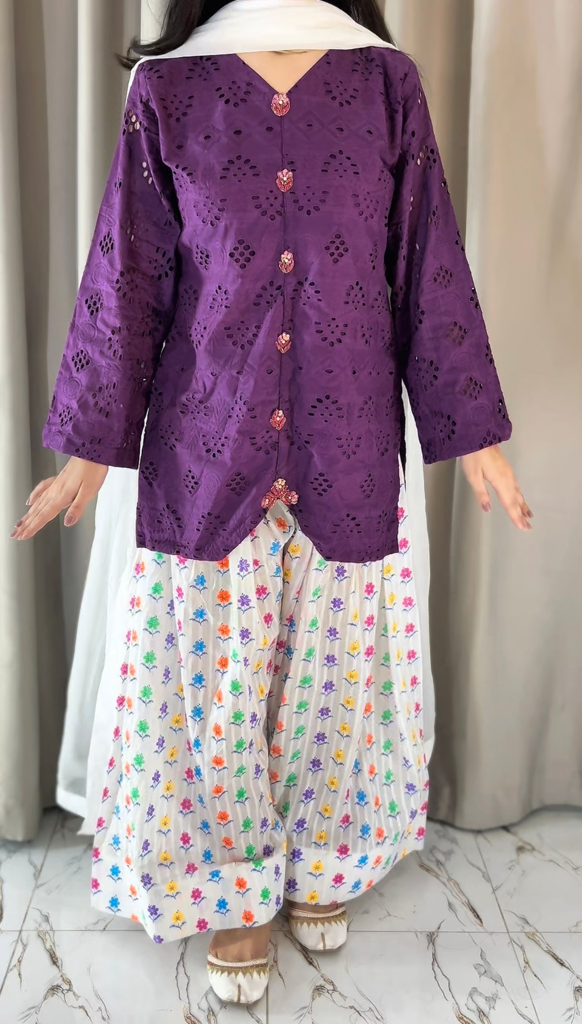 Mehrunisa – Premium Chikankari Farshi Trouser 3 Piece Suit