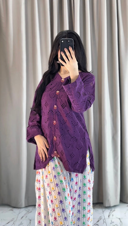Mehrunisa – Premium Chikankari Farshi Trouser 3 Piece Suit