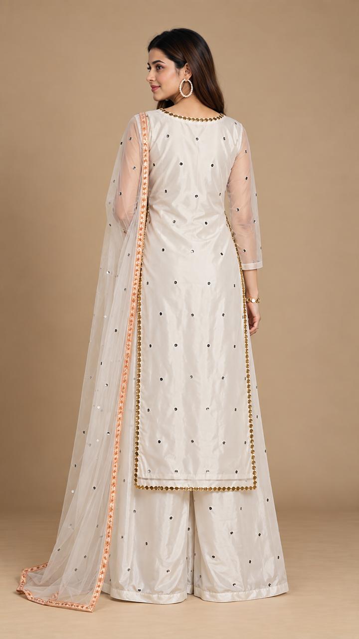 Jugnoo white organza dress – back view