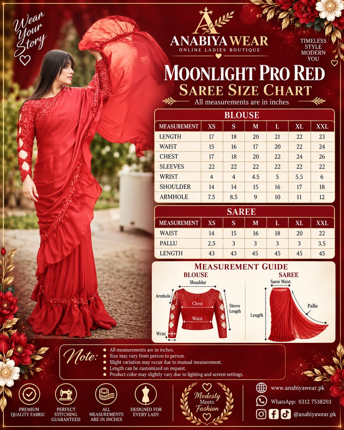 Moonlight Pro Red Silk Ruffle Saree with Sequin Blouse