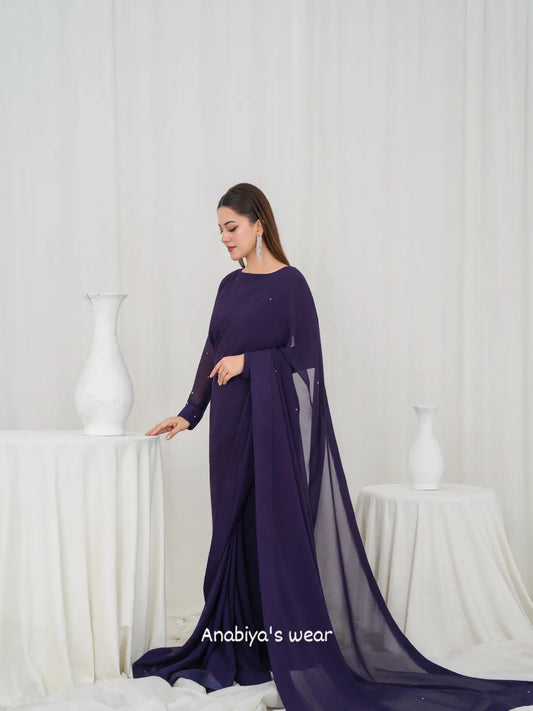 Zeenat – Premium Chiffon Saree | Eid Collection 2026
