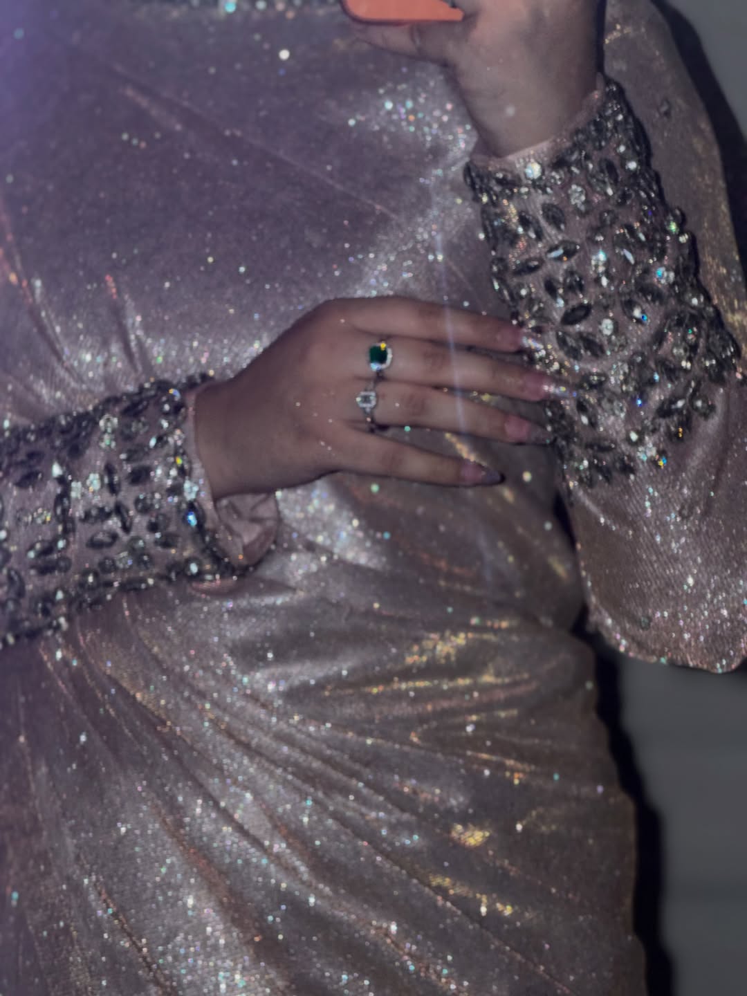 Moonlight Glow – Moonlight Saree with Diamond Stone Work