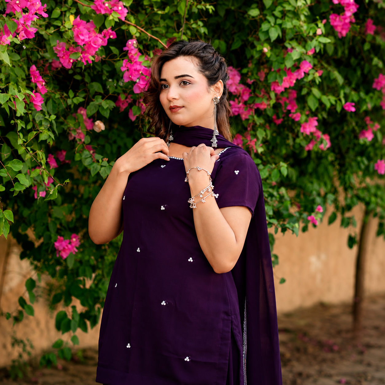ROYAL PLUM 🍇 – Premium Georgette 3PC