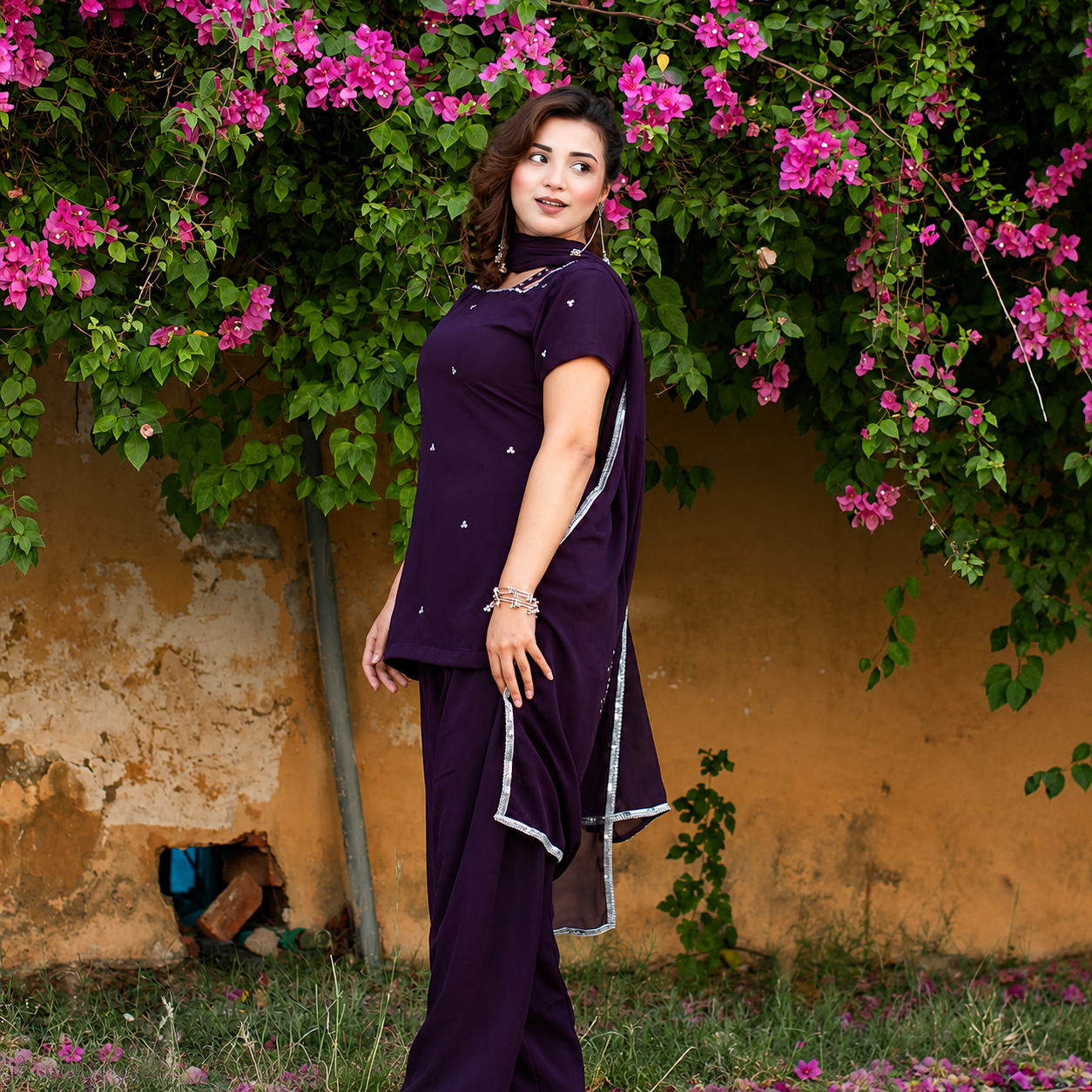 ROYAL PLUM 🍇 – Premium Georgette 3PC