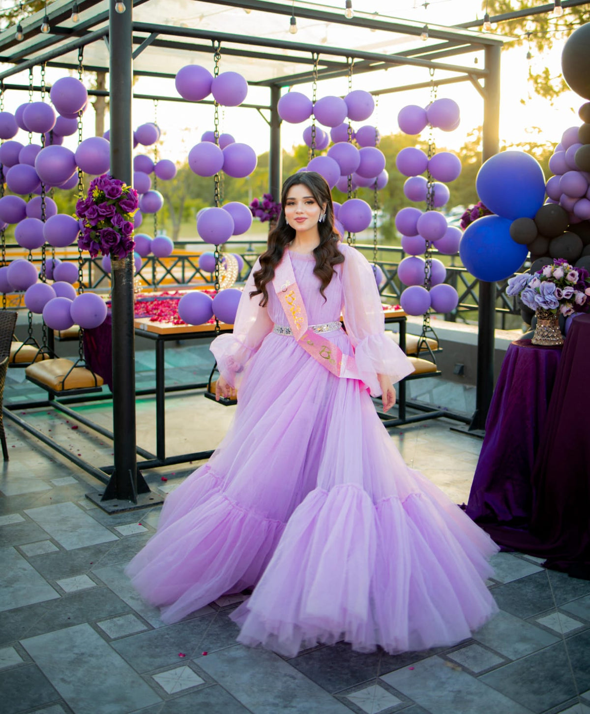 Allium Lilac Bareeza Net Maxi