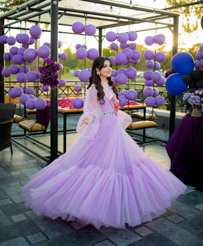 Allium Lilac Bareeza Net Maxi