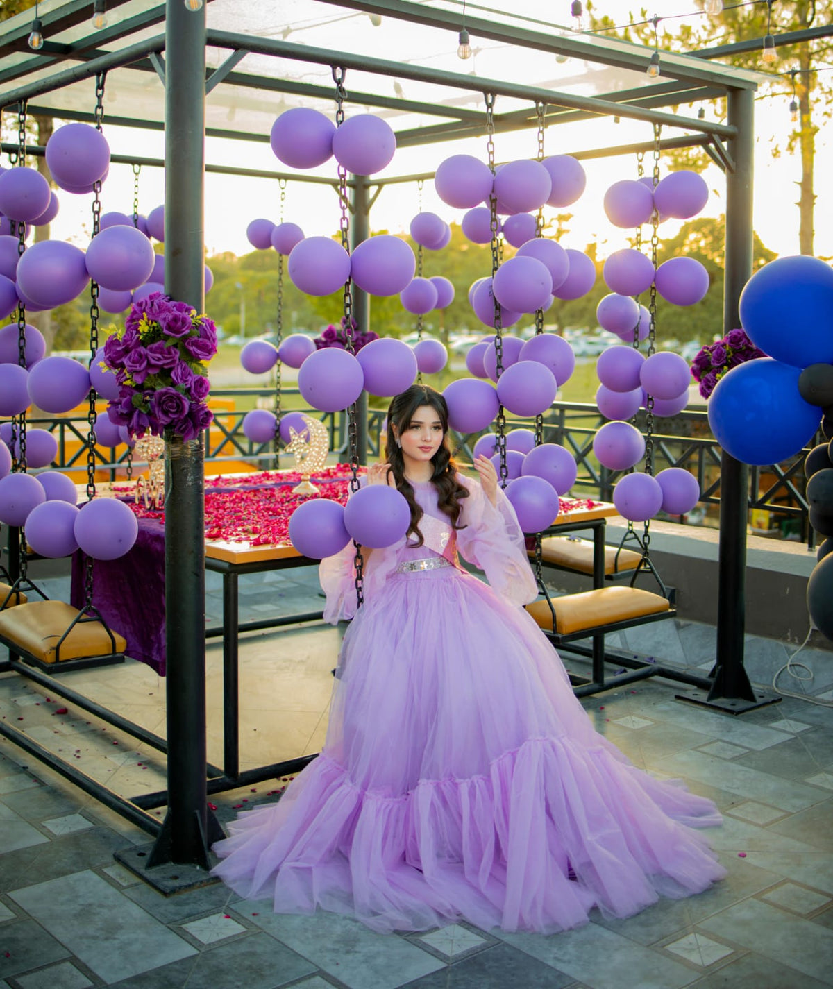 Allium Lilac Bareeza Net Maxi