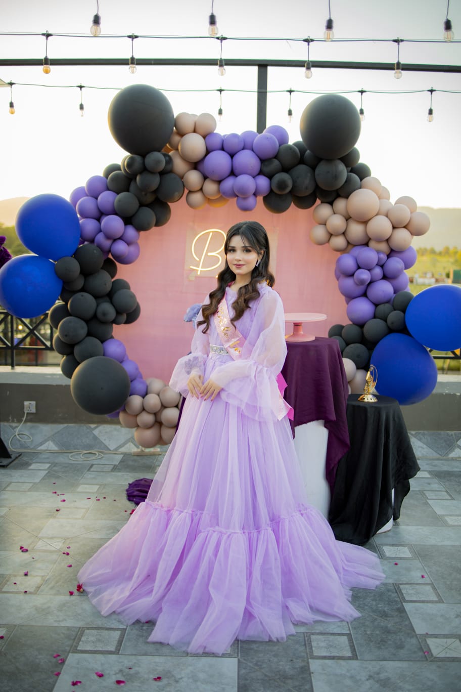 Allium Lilac Bareeza Net Maxi