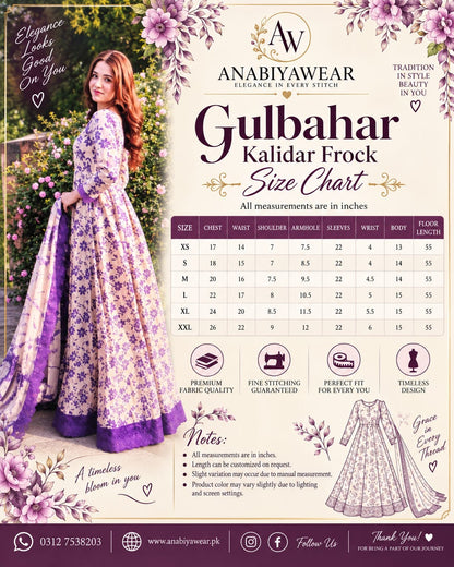 Gulbahar Breeze Lawn Kalidaar Anarkali Maxi