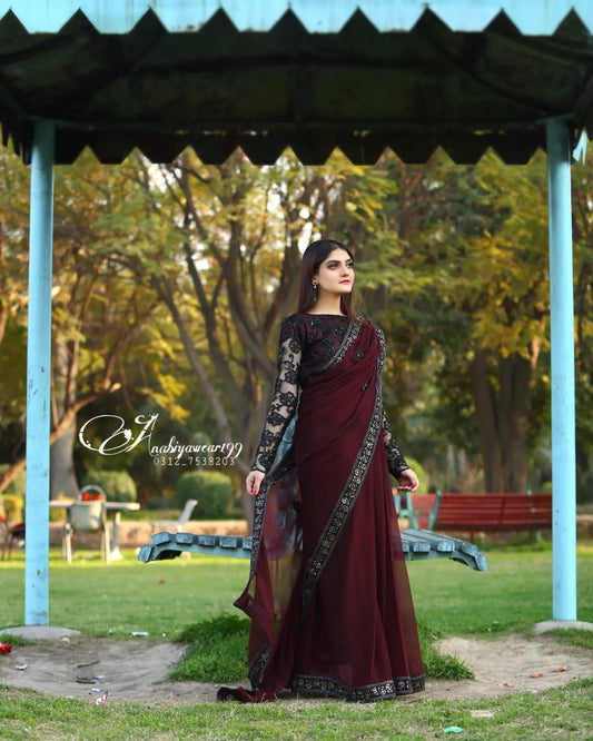 YAQUUT CHAFON SAREE