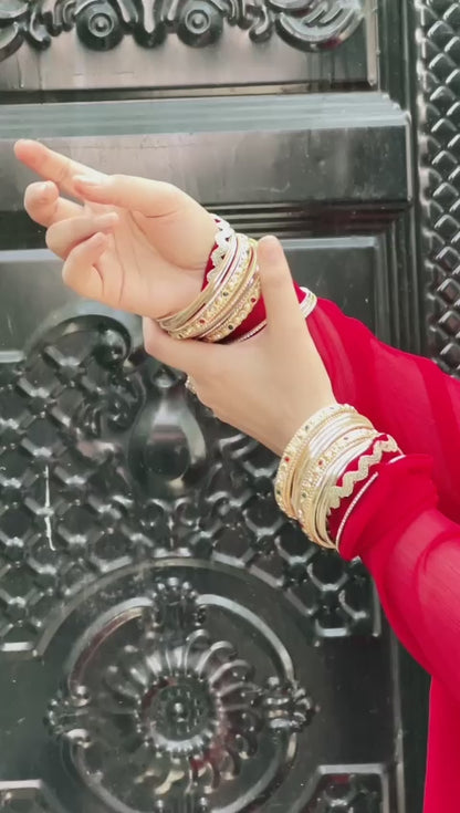 Raqas e Bismal Red Chiffon Frock with Cancan