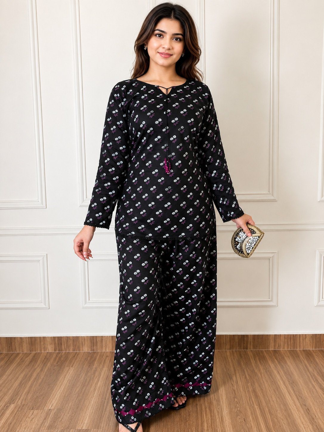 Secret Garden- 2 Piece stitched lawn