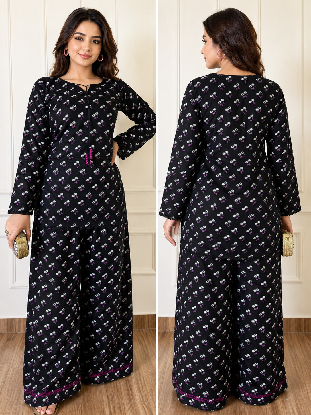 Secret Garden- 2 Piece stitched lawn